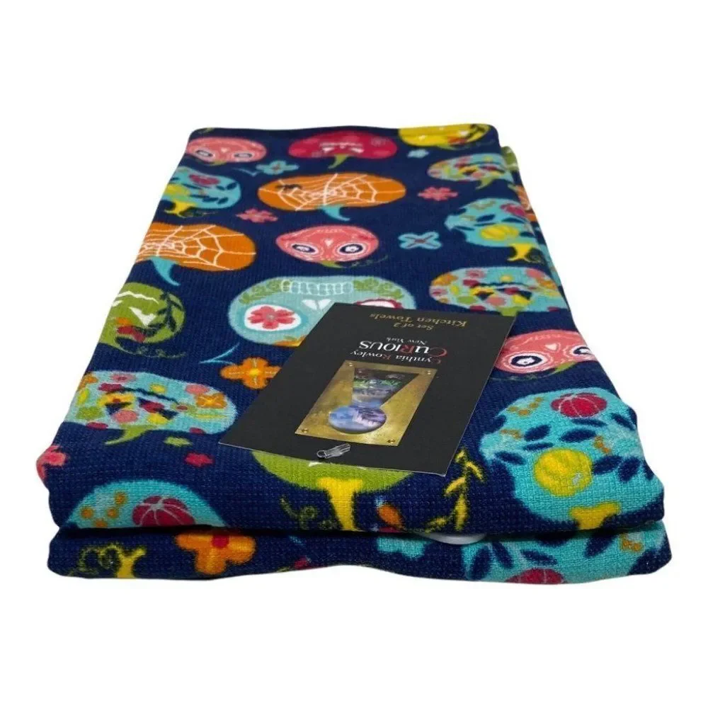Cynthia Rowley New York Set of Two Halloween Kitchen Towels 20’’ X 28’’ Pumpkins